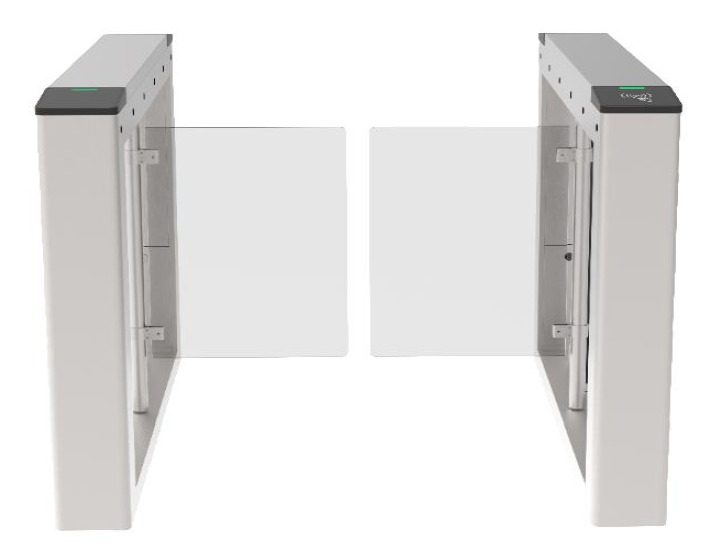 Drehkreuz mit Panorama-Glastüren 980 einfach