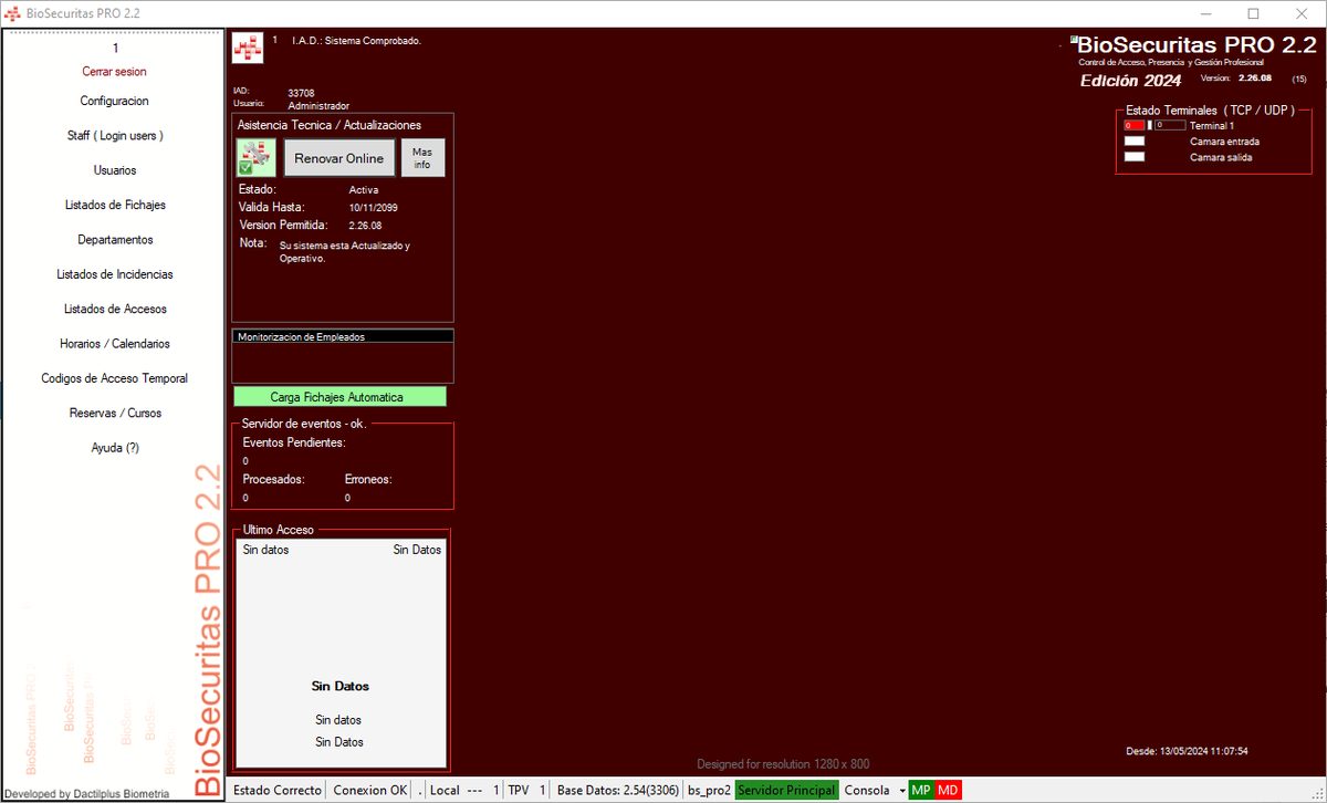 Screenshot of BioSecuritas PRO 2