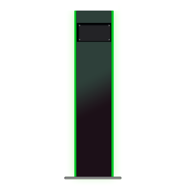 Stand para montaje en suelo de Kiosko 10POS 10K-32W. Incluye Luz lateral personalizable con mando a distancia.