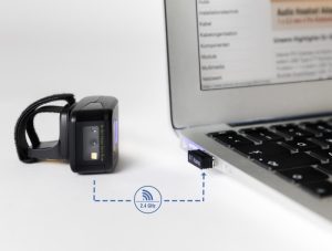 Escaner Cod. Barras de Anillo 1D y 2D con 2,4 GHz o Bluetooth Delock