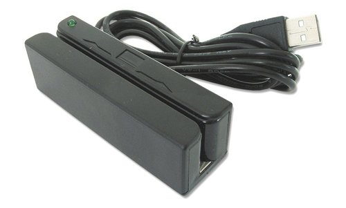 Lector Tarjeta con Banda Magnetica USB 3 pistas Negro MSR-100