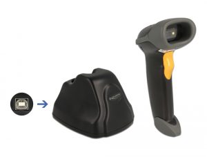 Pistola 1D y 2D Inalambrico USB 2,5 GHz con estacion de carga Delock