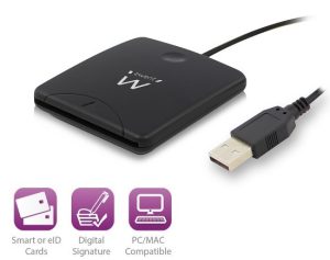 Adapt. USB 2.0 AM  Tarjetas inteligentes DNI de 1 mts Ewent