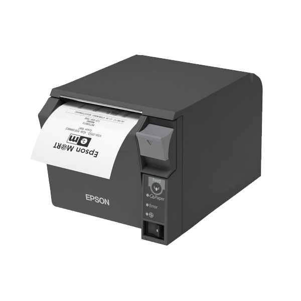 Impresora de ticket térmica Epson TM-T70II. Conexión USB + RS232. Color Negro.