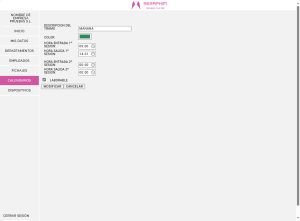 Plataforma web SERAPHIM 250 empleados
