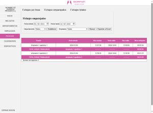 Plataforma web SERAPHIM 250 empleados
