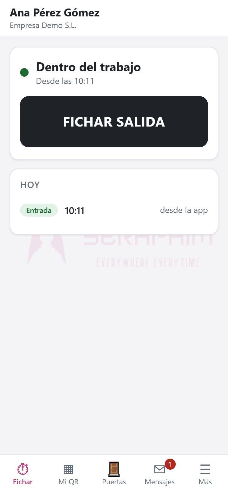«No trabalho» após registar o ponto